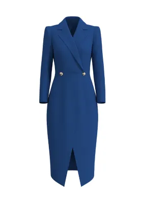 ROYAL BLUE LONG-SLEEVED DRESS