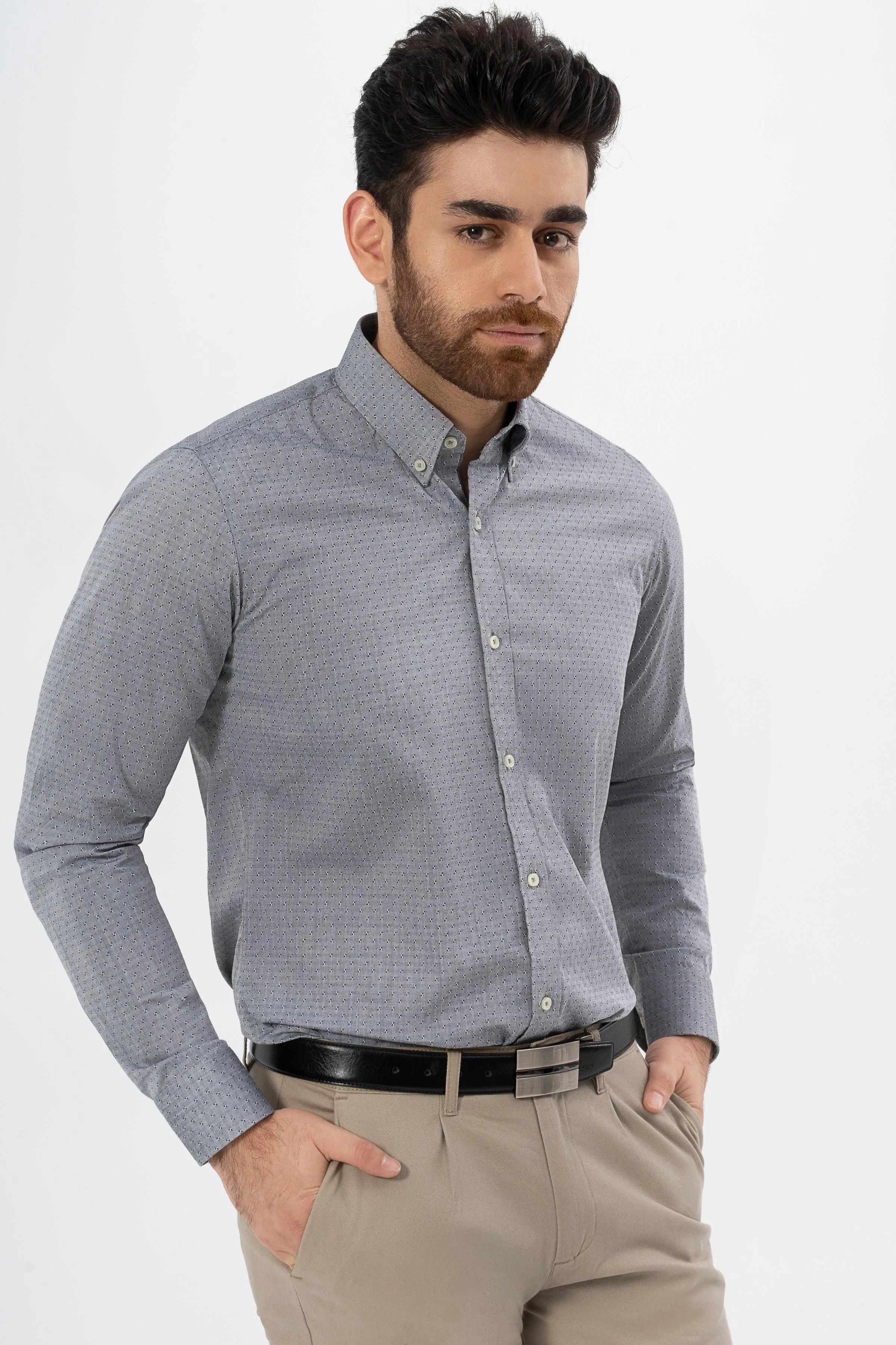 SMART SHIRT CHAMBRAY GREY