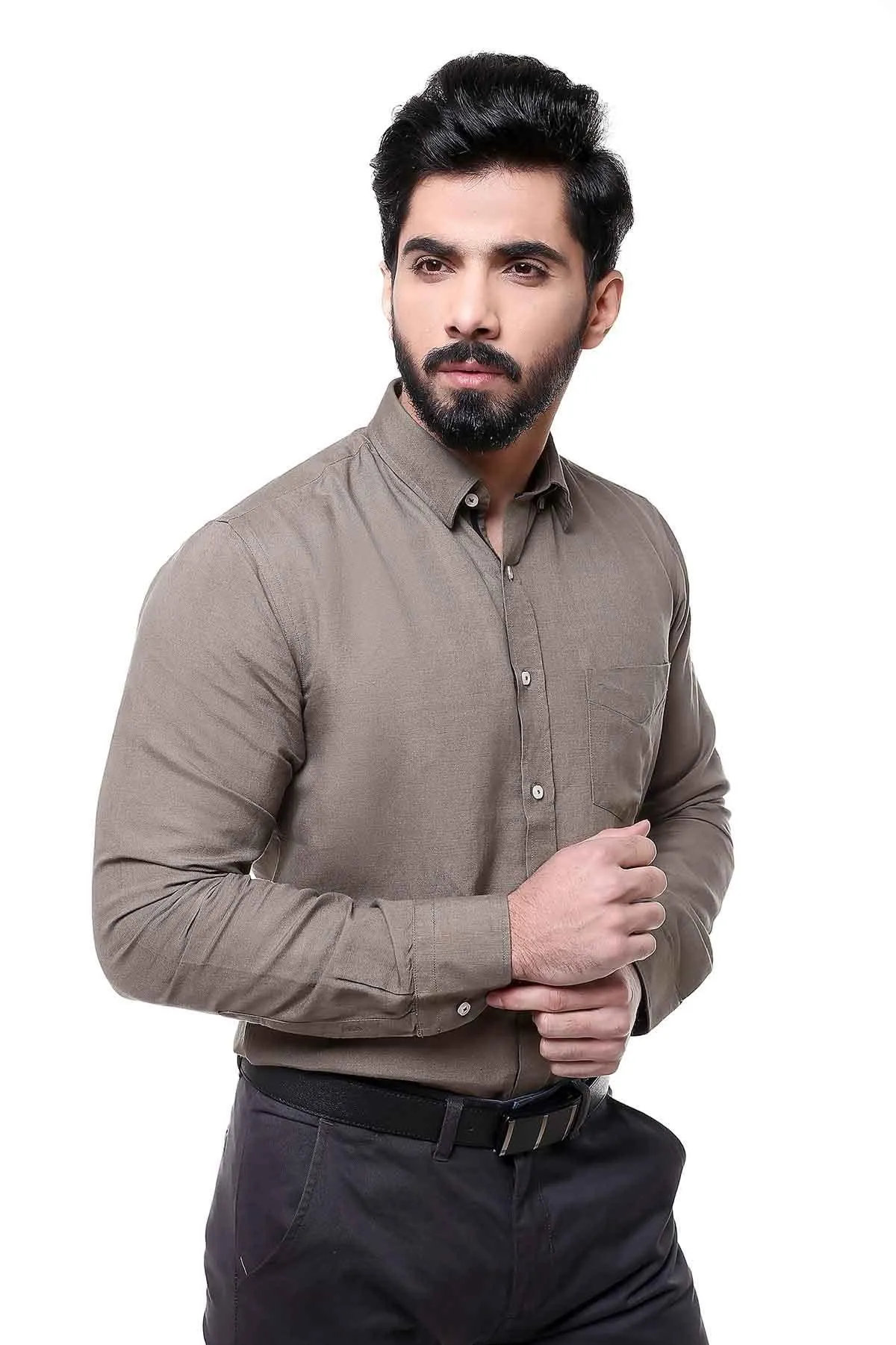 SMART SHIRT FULL SLEEVE BUTTON DOWN OLIVE