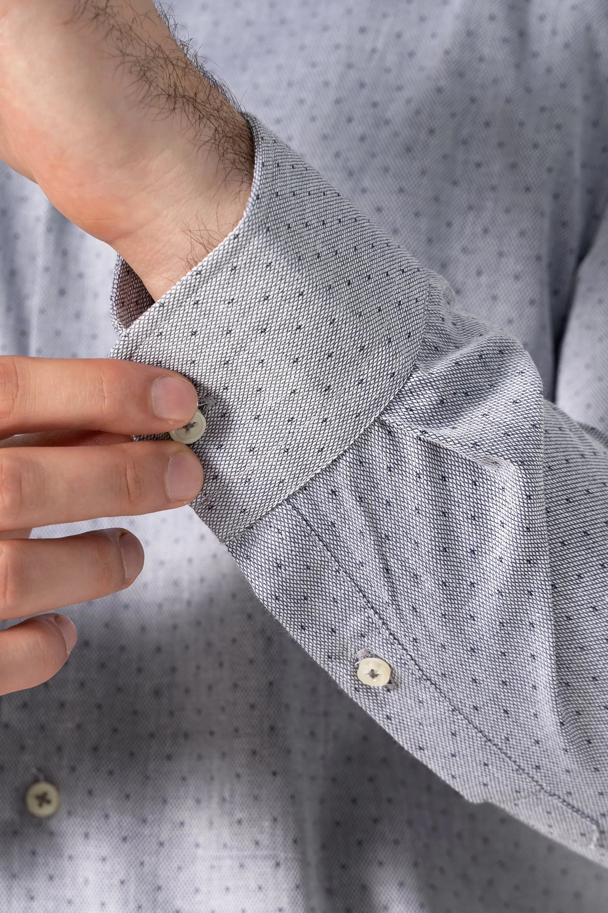 SMART SHIRT GREY TEXTURED