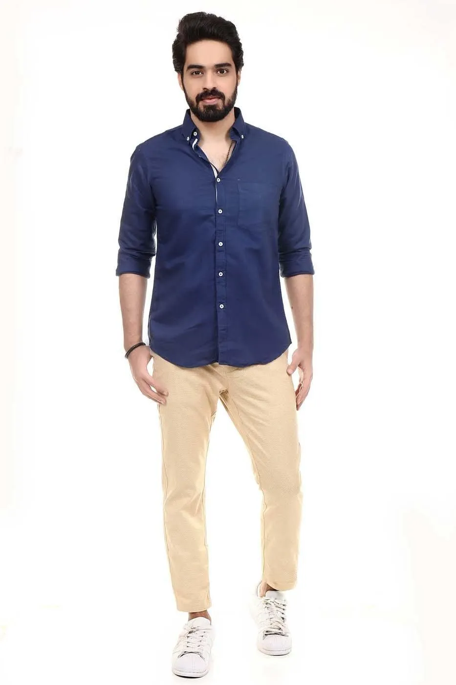 Smart Shirt Linen Navy