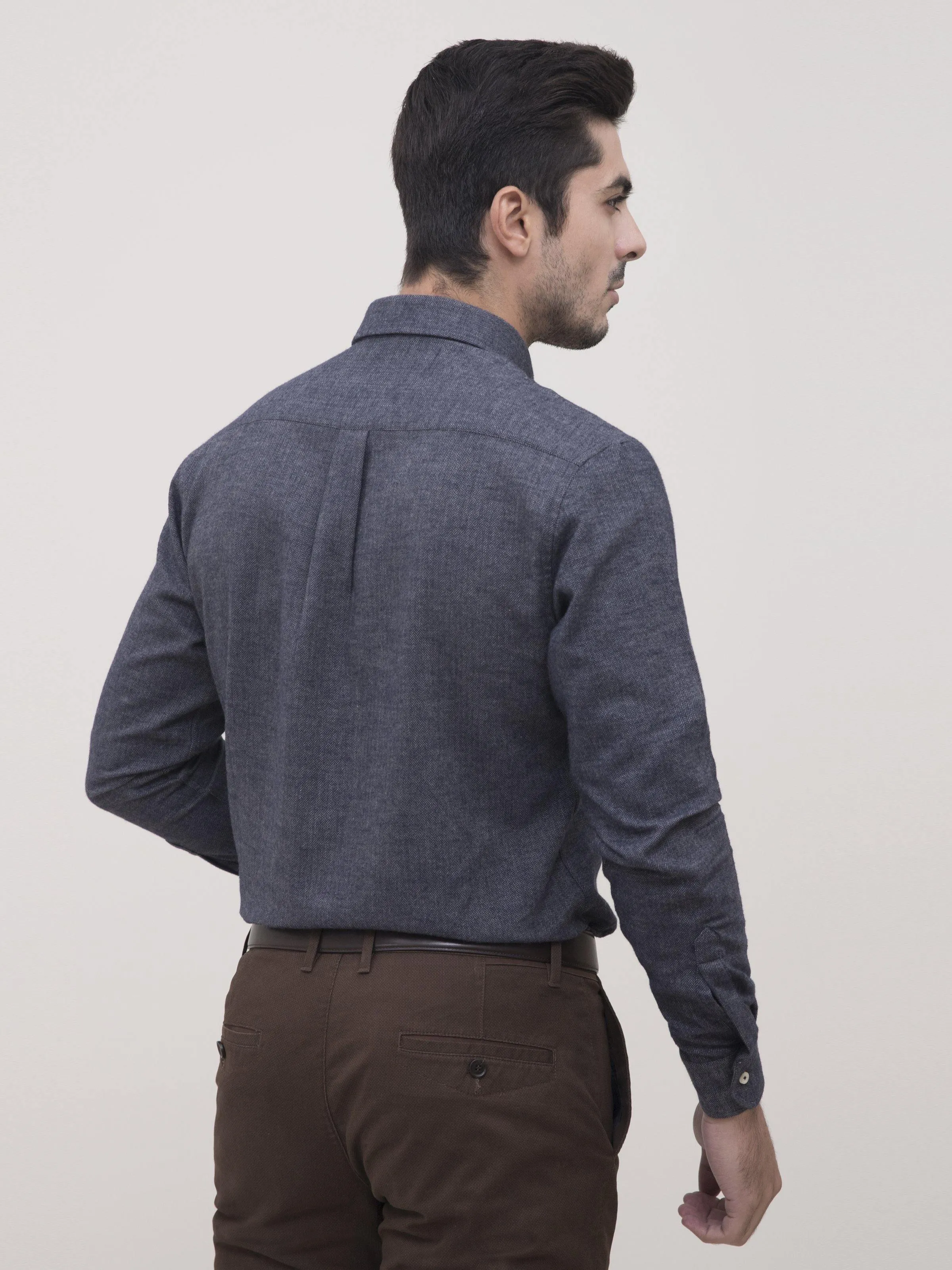 SMART SHIRT NAVY GREY