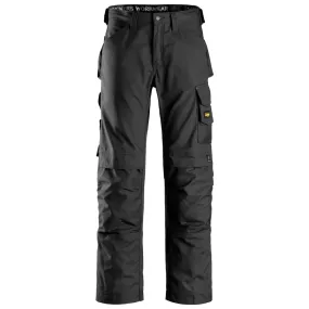 Snickers 3314 Craftsmen Trousers, Canvas  Black