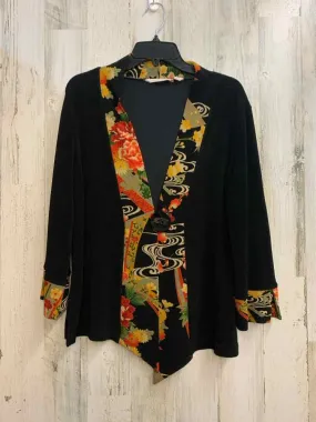 SOFT SURROUNDING Tops Size S BLK/MULTI-COLOR Floral JACKET Jacket