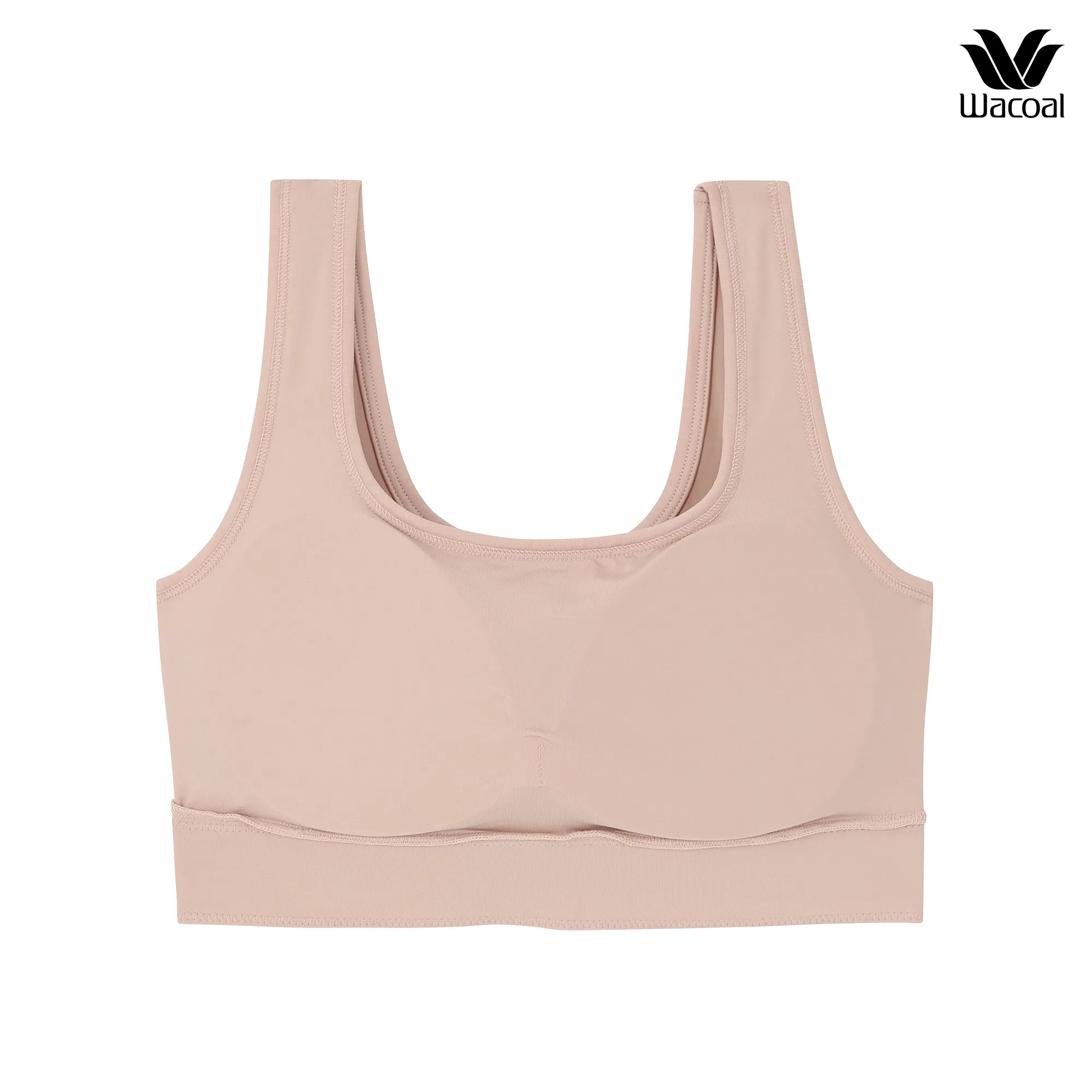 Wacoal Bra Tops บราสวมหัวรูปแบบเสื้อกล้ามคอเหลี่ยม รุ่น WH4C15 สีเบจ (BE)