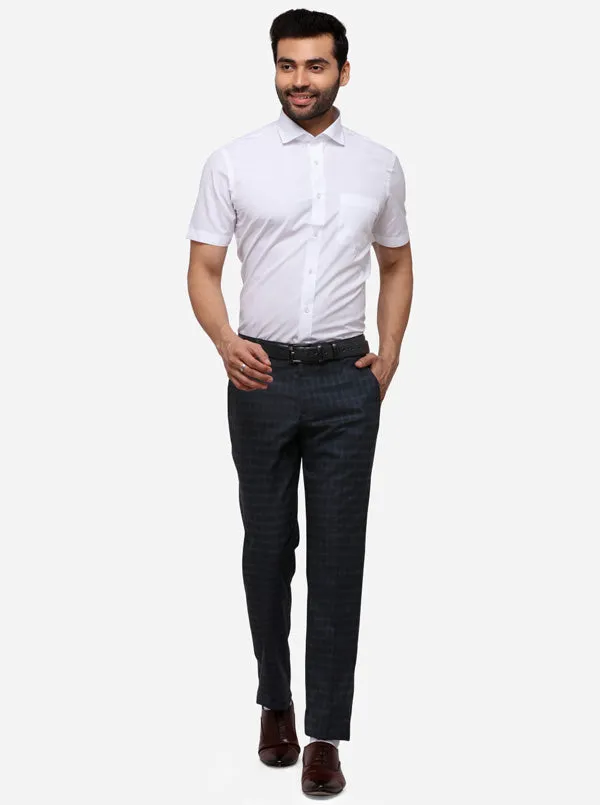 White Solid Smart Fit Formal Shirt | JadeBlue