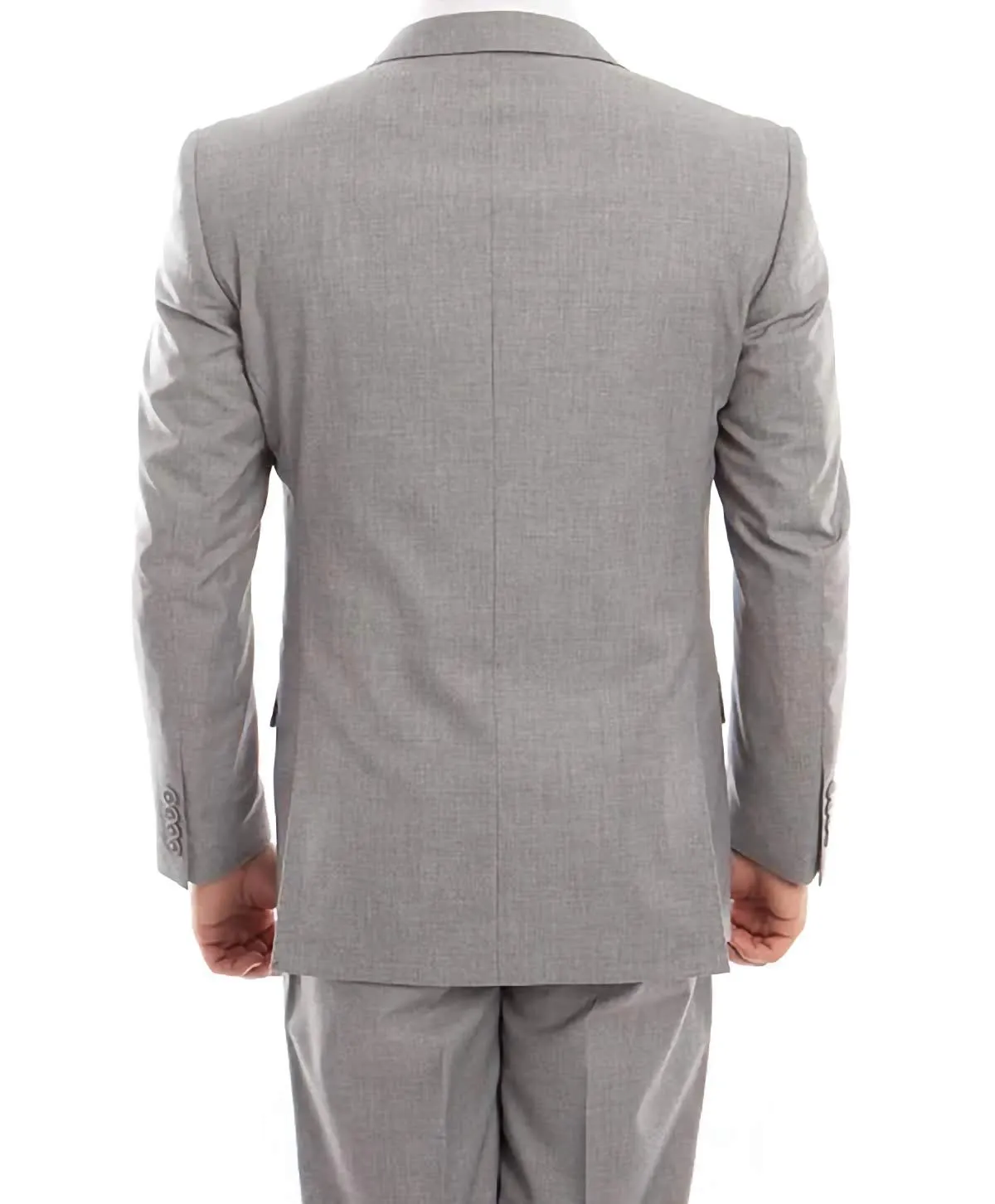 Wool Suit Modern Fit Italian Style 2 Piece in Gray